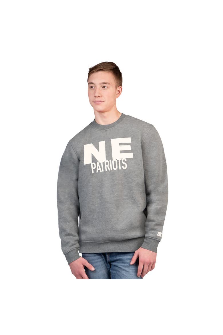 Men's Starter  Charcoal New England Patriots Assist Sweatshirt, Main, color, Charcoal