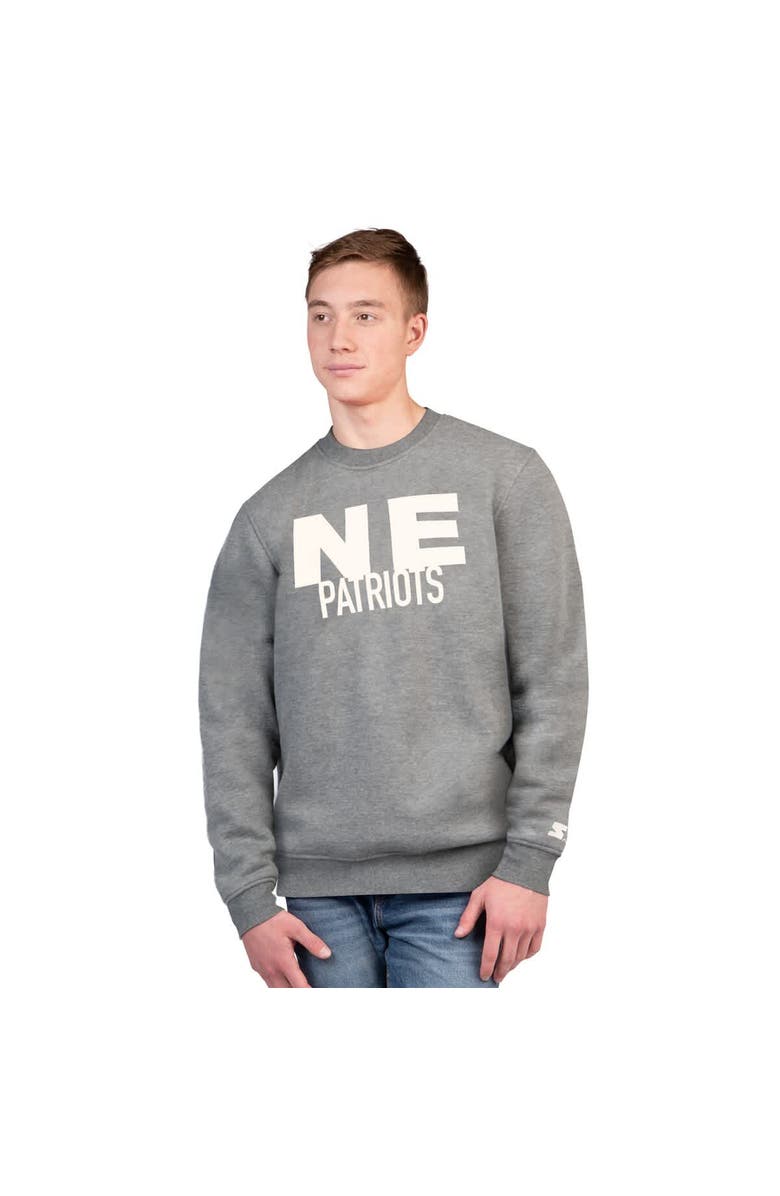 STARTER Men's Starter  Charcoal New England Patriots Assist Sweatshirt, Main, color, Charcoal