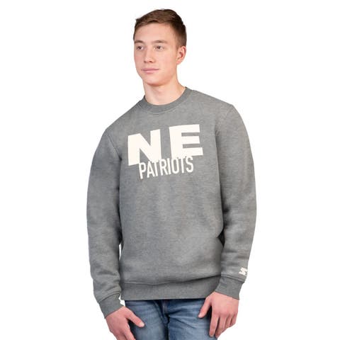 Men's Starter  Charcoal New England Patriots Assist Sweatshirt