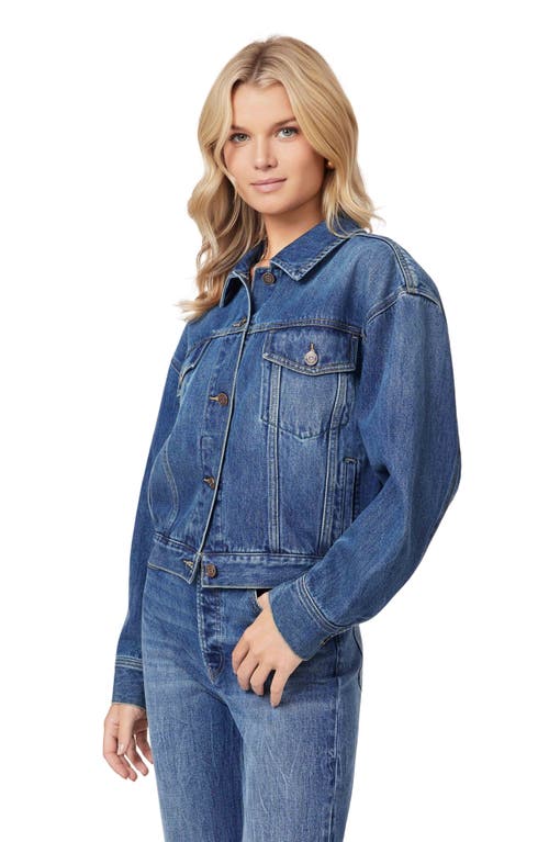 Scotch & Soda Oversized Crop Denim Jacket In Blue