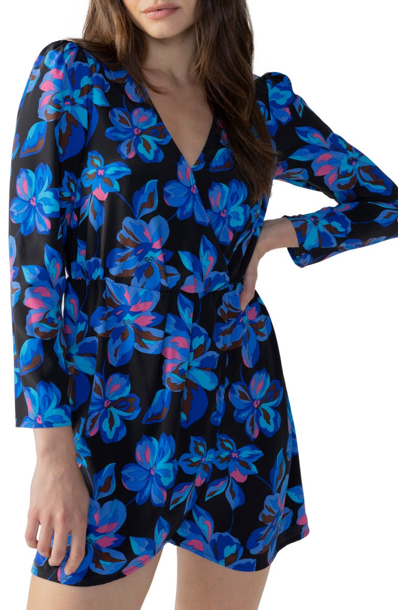 Sanctuary The New Faux Wrap Long Sleeve Minidress, Alternate, color, 