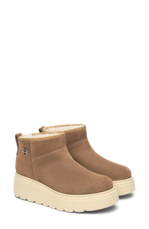 Faux Shearling Platform Bootie (Women)