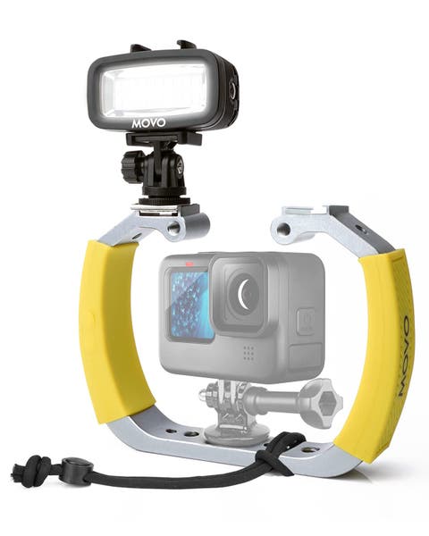 DiveRig4 Diving Rig Bundle with Waterproof LED Light - Compatible with GoPro HERO Series and DJI Osmo Action Cam