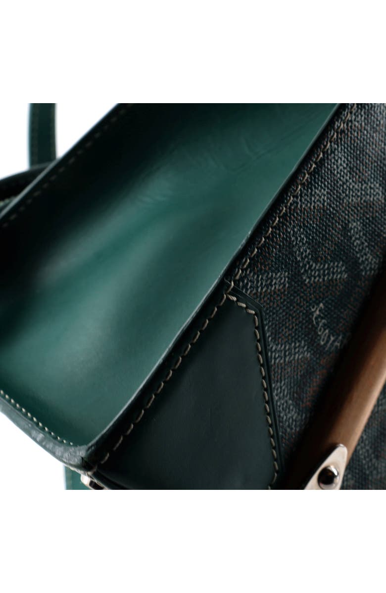 Pre-Owned Goyard Saigon Top Handle Bag Coated Canvas with Leather PM, Alternate, color, Green