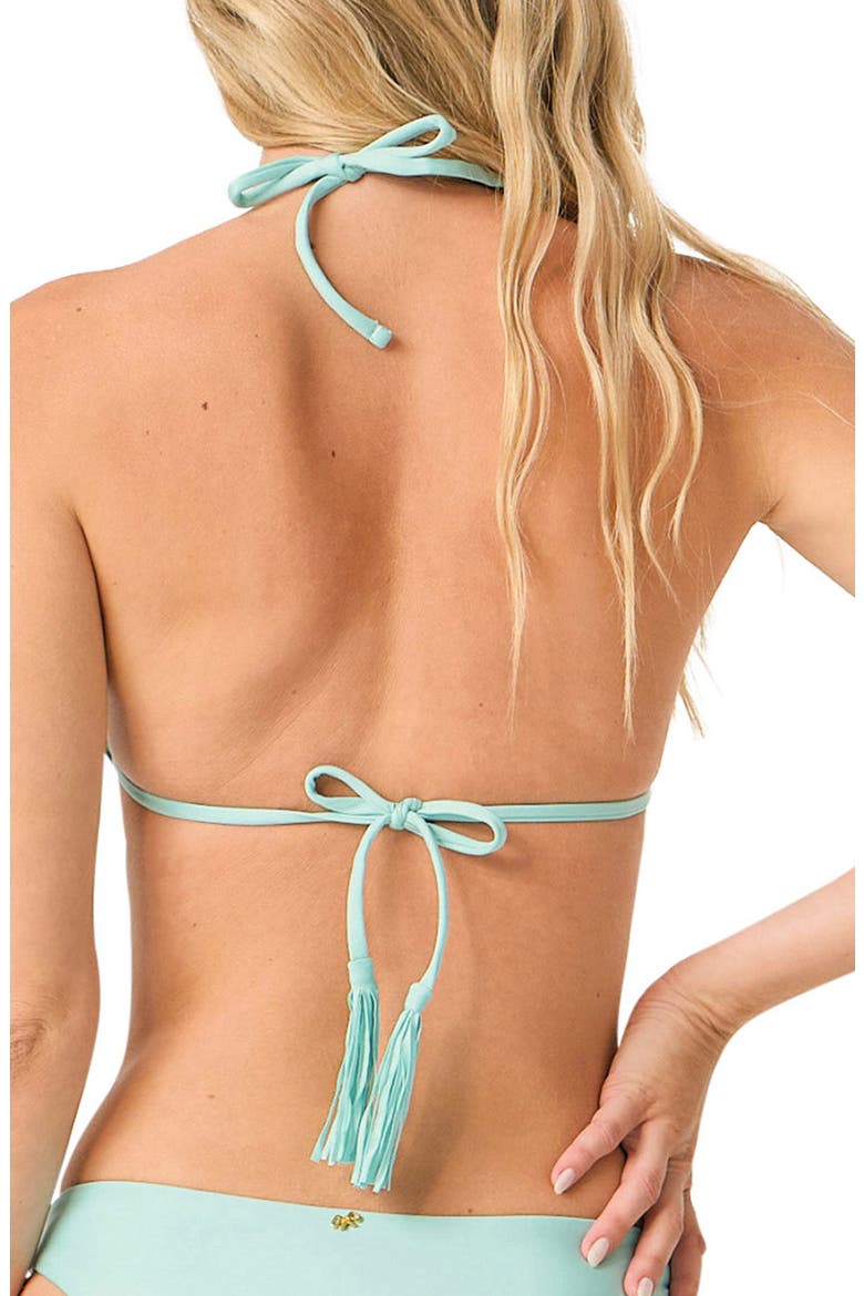 Skyla Macramé Triangle Bikini Top, Alternate, color, WATER