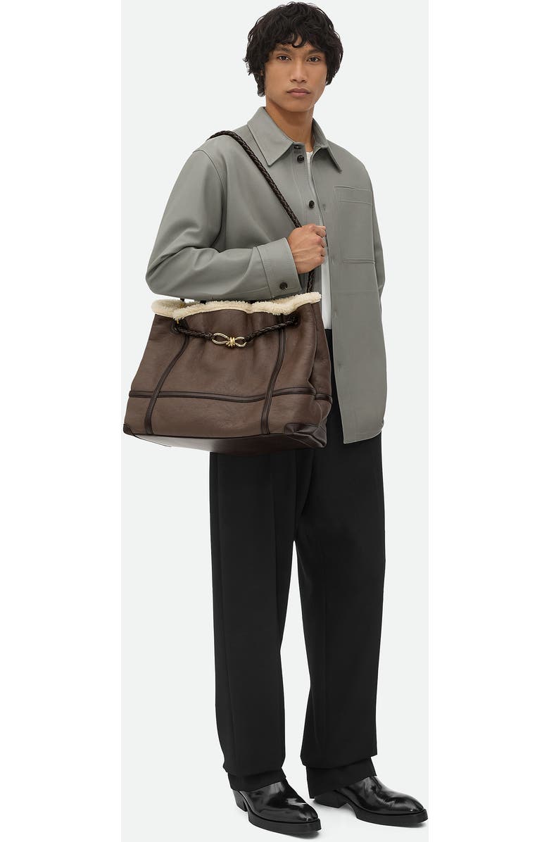 Bottega Veneta Large Andiamo Genuine Shearling Tote, Alternate, color,