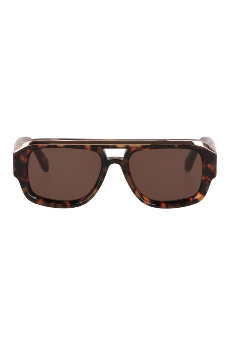 Stockton Shield Sunglasses, Main, color, HAVANA BROWN