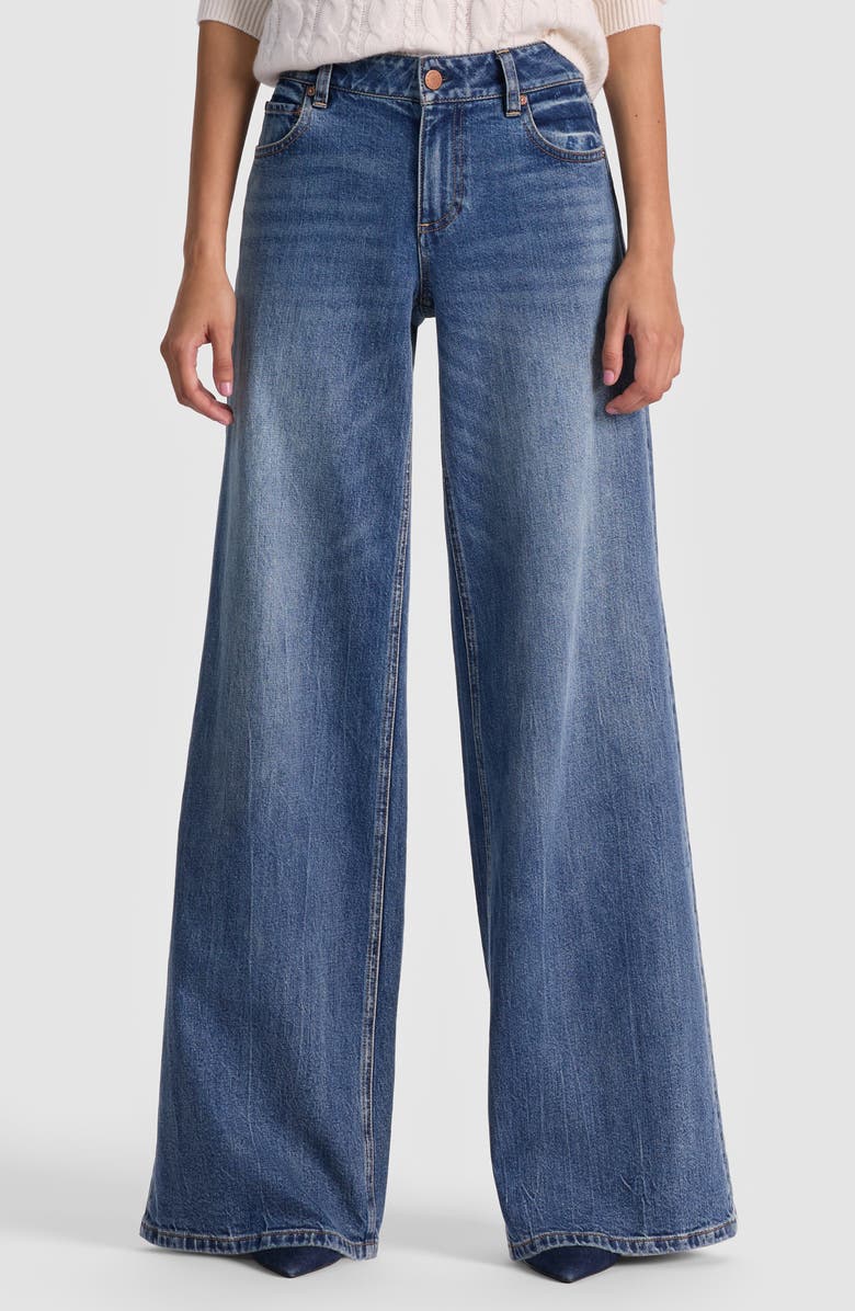 Alice + Olivia Chic Wide Leg Jeans, Main, color, Brooklyn Blue