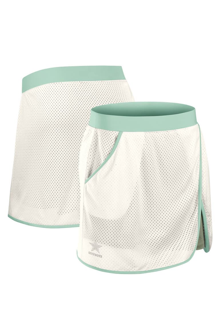 Women's Fanatics Cream Dallas Cowboys Studio Wellness Skort, Main, color, Cream