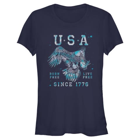 Juniors Lost Gods USA Born and Live Free T Shirt