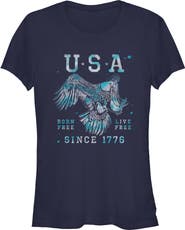 Lost Gods Juniors Lost Gods USA Born and Live Free T Shirt