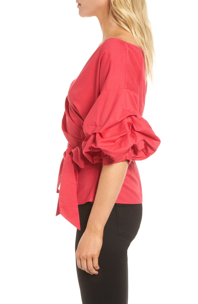 Chelsea28 Wrap Top, Alternate, color, 