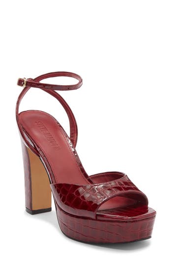 Steve Madden Assured Ankle Strap Platform Sandal In Multi