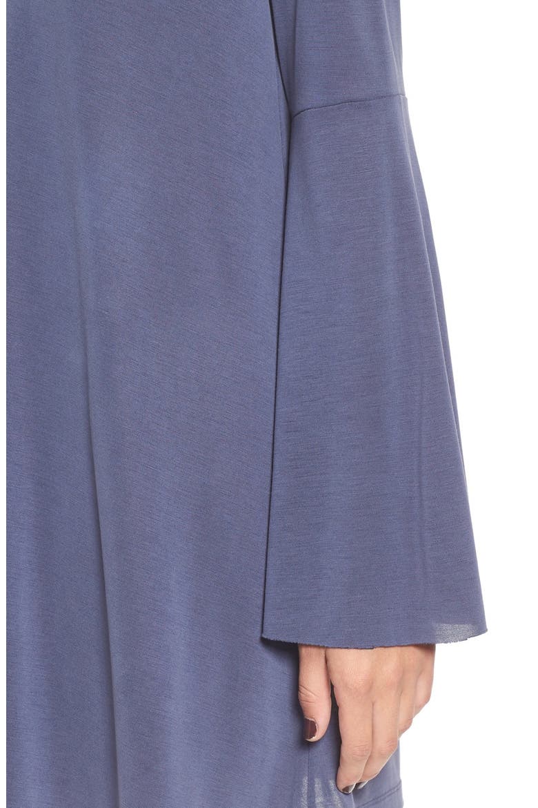 Bell Sleeve V-Neck Knit Dress, Alternate, color, NAVY