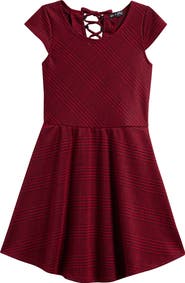 Ava & Yelly Kids' Plaid Skater Dress