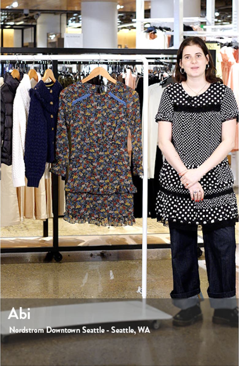 Kids' Floral Long Sleeve Tiered Dress, sales video thumbnail