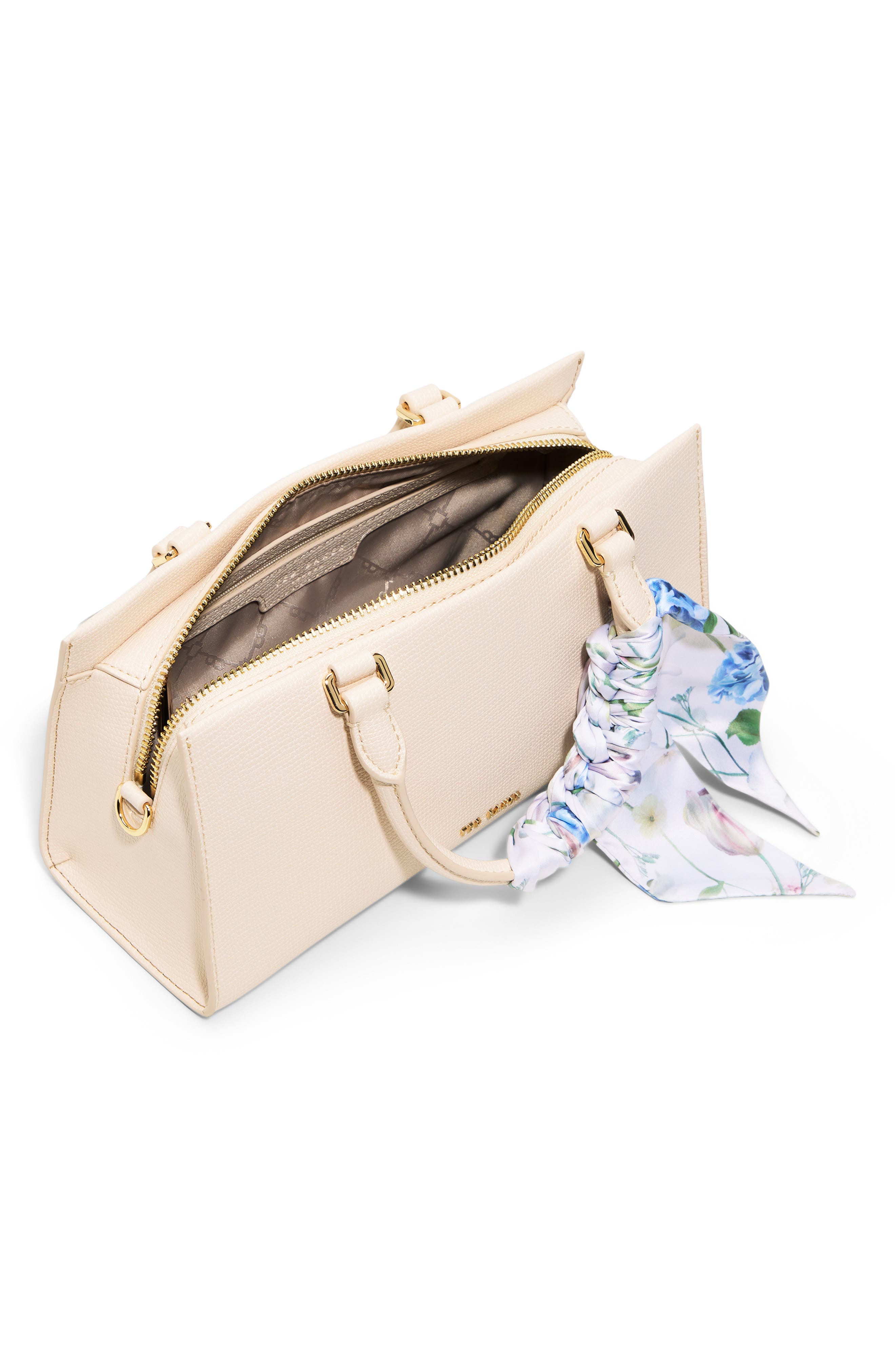 Farah Faux Leather Handbag, Alternate, color, ICE