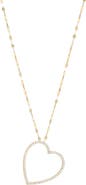 LANA Hanging Heart 14K Gold Diamond Pendant Necklace