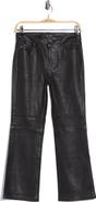 AG Farrah High Waist Crop Bootcut Leather Jeans