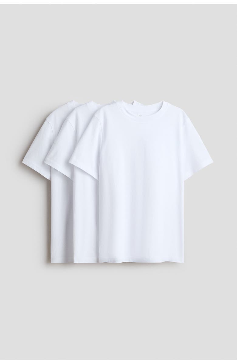 H&M 3-pack T-shirts, Alternate, color, White