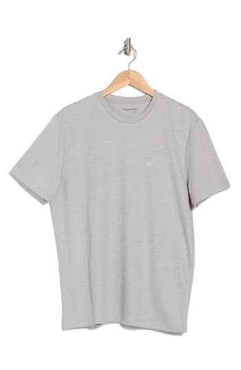 Calvin Klein Textured Rib T-shirt In Drizzle