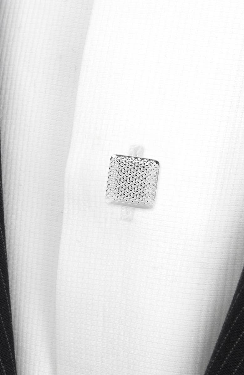 Cufflinks, Inc. Men's Set of 5 Textured Square Shirt Studs, Main, color, Silver