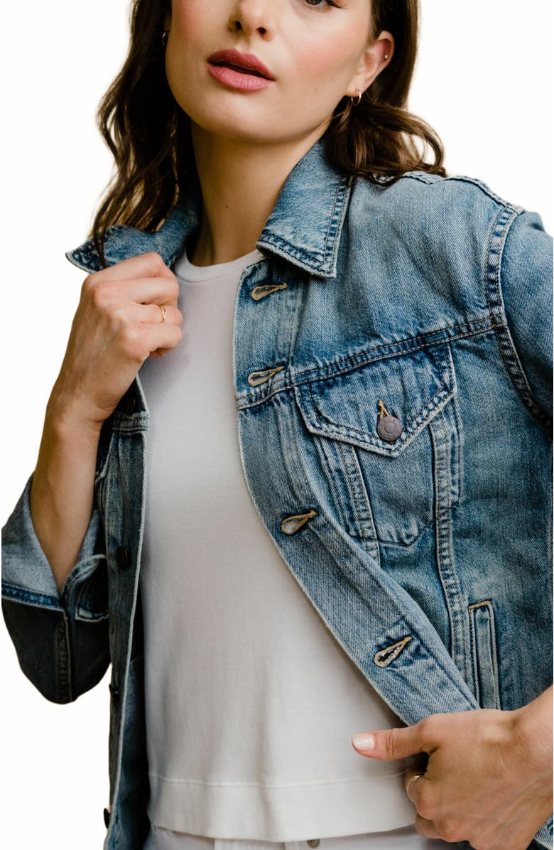ABLE The Merly Jacket, Alternate, color, Clean Wash