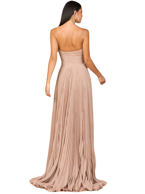 Lara New York Flowing Pleated, Strapless Dress