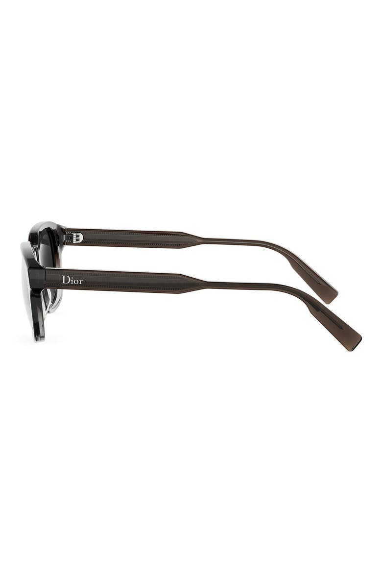 'Dioribbon S1I 48mm Small Geometric Sunglasses, Alternate, color, DARK BROWN/ OTHER / SMOKE