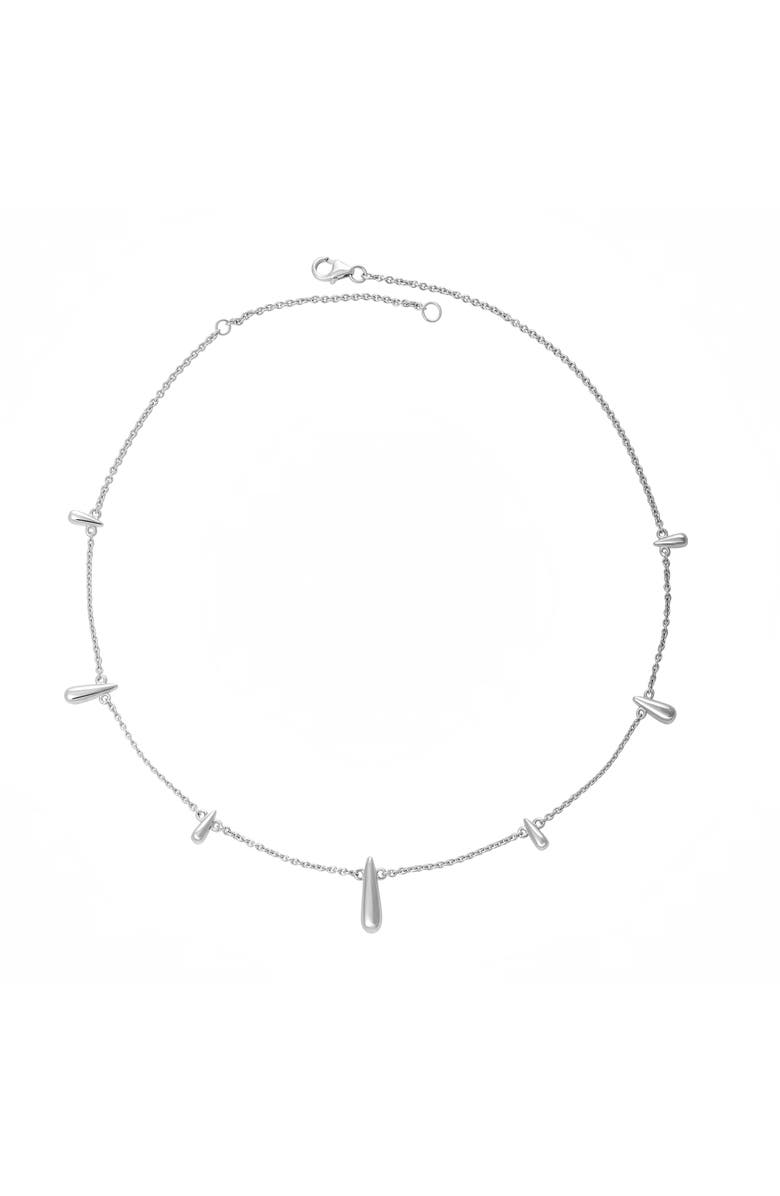 Lucy Quartermaine Shard Station Necklace, Main, color, Sterling Silver