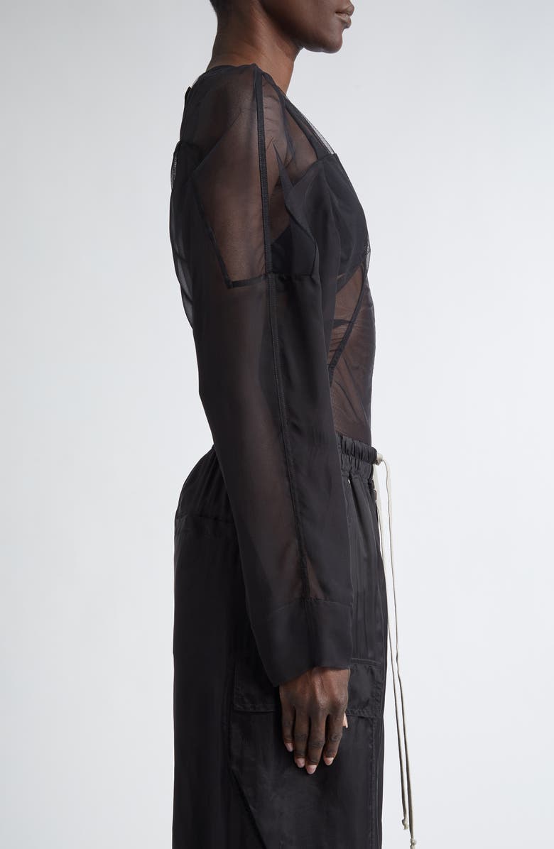 Rick Owens Collage Paneled Long Sleeve Top, Alternate, color,