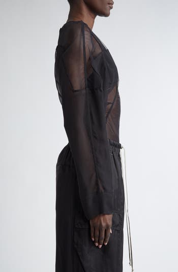 Collage Paneled Long Sleeve Top