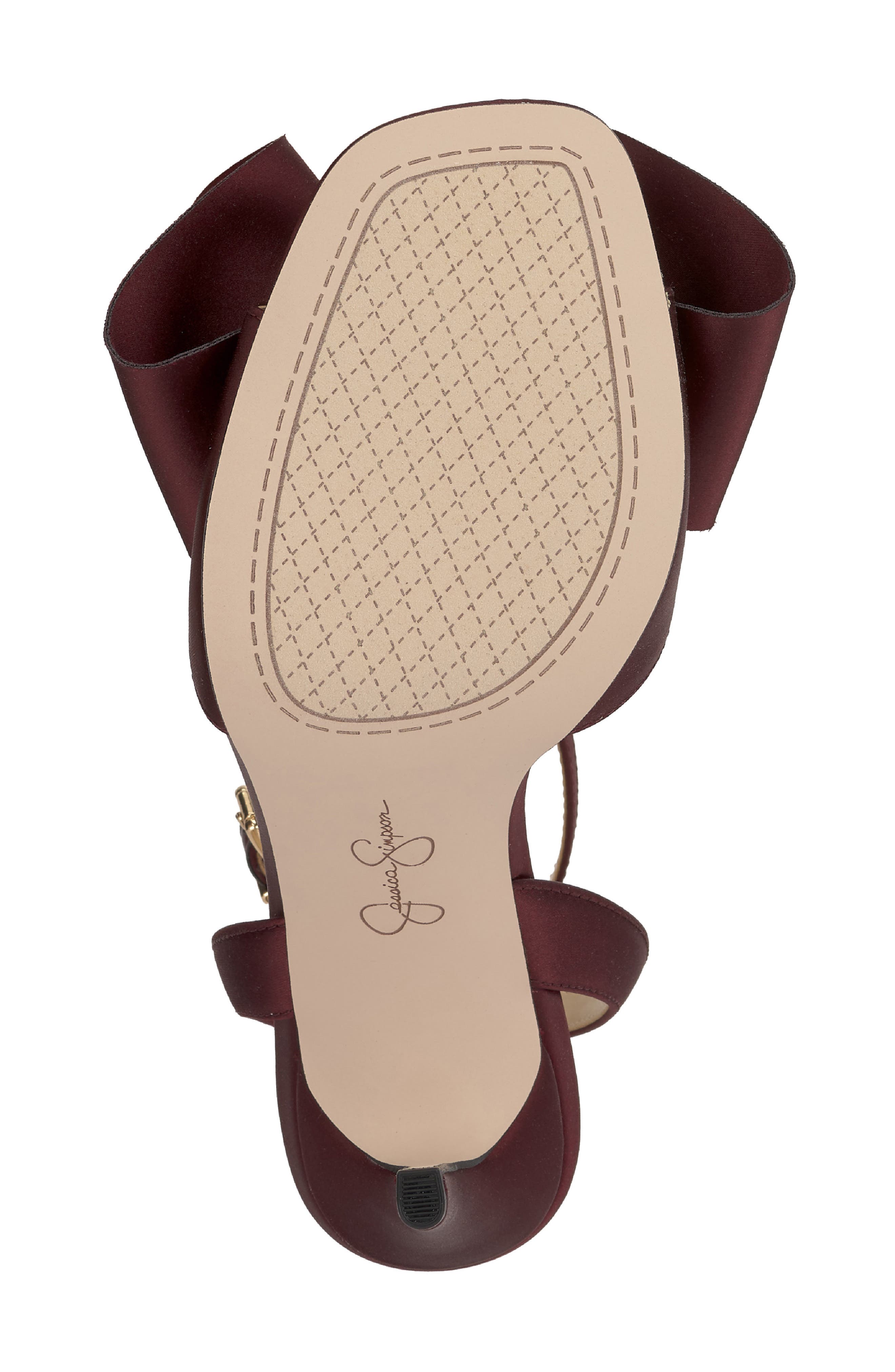 Olivine Ankle Strap Sandal, Alternate, color, DARK CHERRY MATTE SATIN