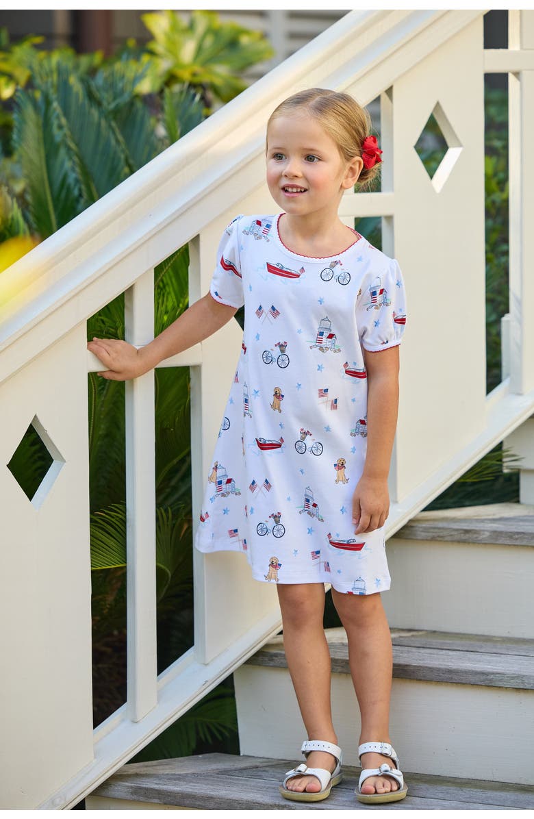 Little English Kids' Printed T-Shirt Dress, Alternate, color, Coastal Summer