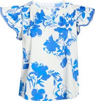 SUGARLIPS Aby Floral Carya Ruffle Cotton Top