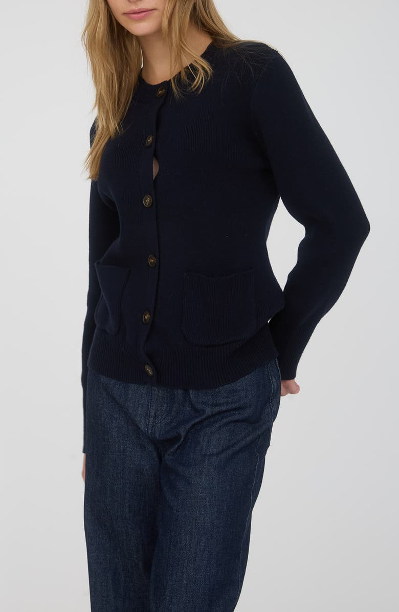 Blu Pepper Pocket Cardigan, Alternate, color, Navy