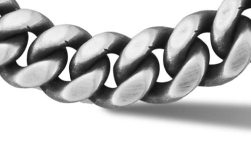 Yield Of Men Oxidized 6mm Curb Chain Necklace In Gray