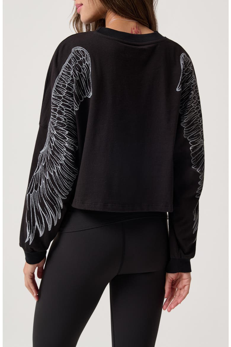 Halo Drift Liv Long Sleeve Graphic Tee, Alternate, color, BLACK