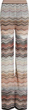 Missoni Sequin Metallic Zigzag Stripe Sweater Pants