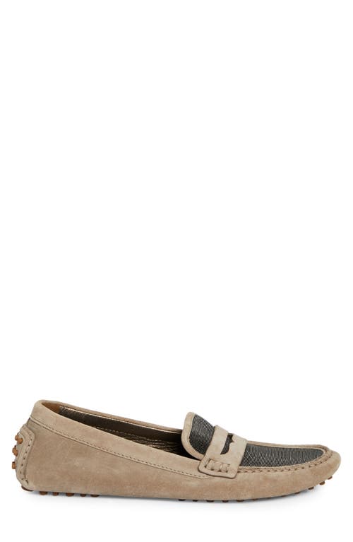 Brunello Cucinelli Monili Driving Shoe In C5859 Dark Beige