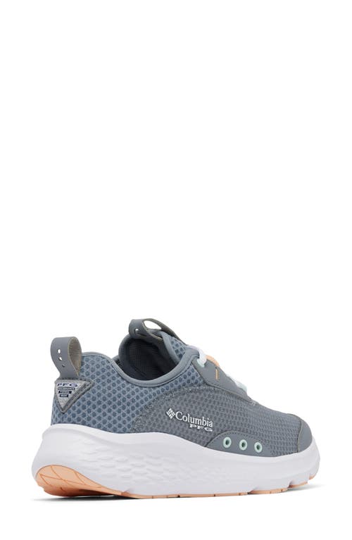 Columbia Pfg Castback™ Water Resistant Fishing Shoe In Grey Ash/peach Fizz