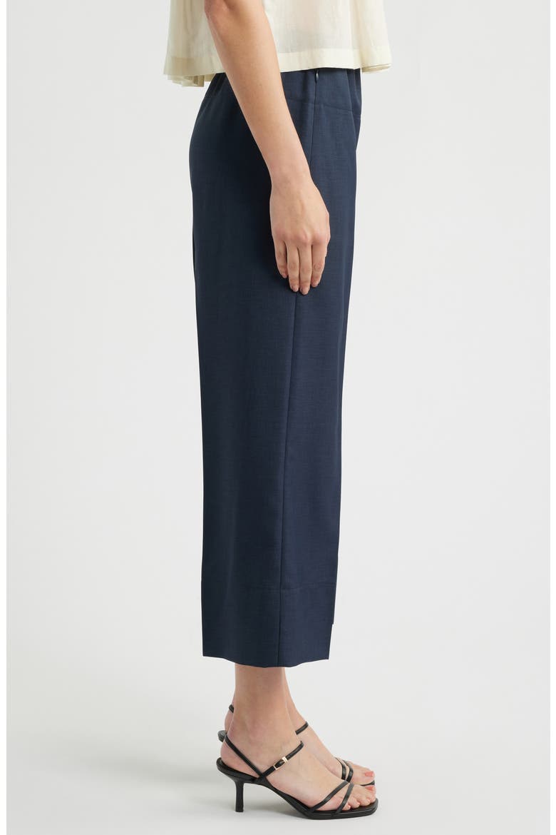 City Twill Crop Wide Leg Pants, Alternate, color, NOCTURNE NAVY