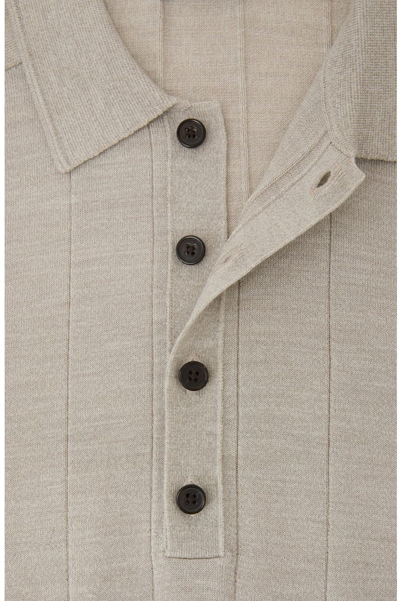 Greyson Wool Long Sleeve Polo, Alternate, color, STONE MOULINE