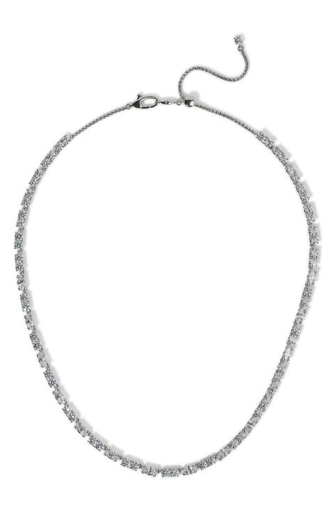 Twinnie Cubic Zirconia Adjustable Collar Necklace