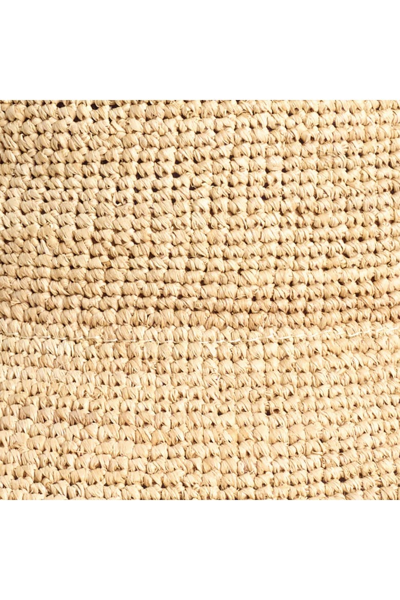 Contrast-trim Raffia Hat, Alternate, color, NATURAL / BROWN