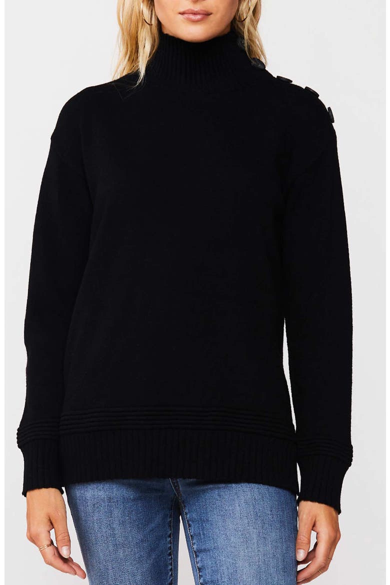 Amorita Turtleneck Sweater, Main, color, BLACK