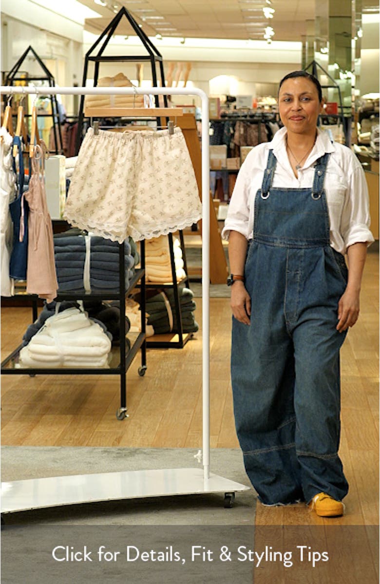 Ashlee Ditsy Floral Lace Trim Shorts, sales video thumbnail