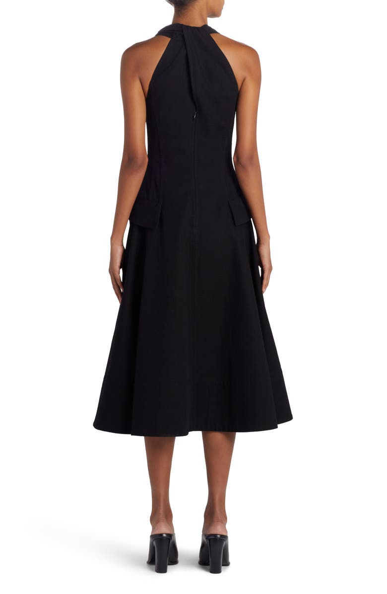 Bottega Veneta Sleeveless Cotton Crepe Dress, Alternate, color, 