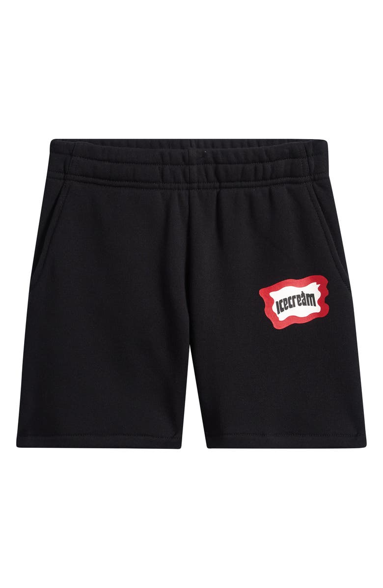 ICECREAM Kids' Saucer Knit Shorts, Main, color, Black