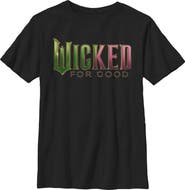 Wicked: For Good Boy's Wicked For Good Official Tonal Logo Graphic T-Shirt